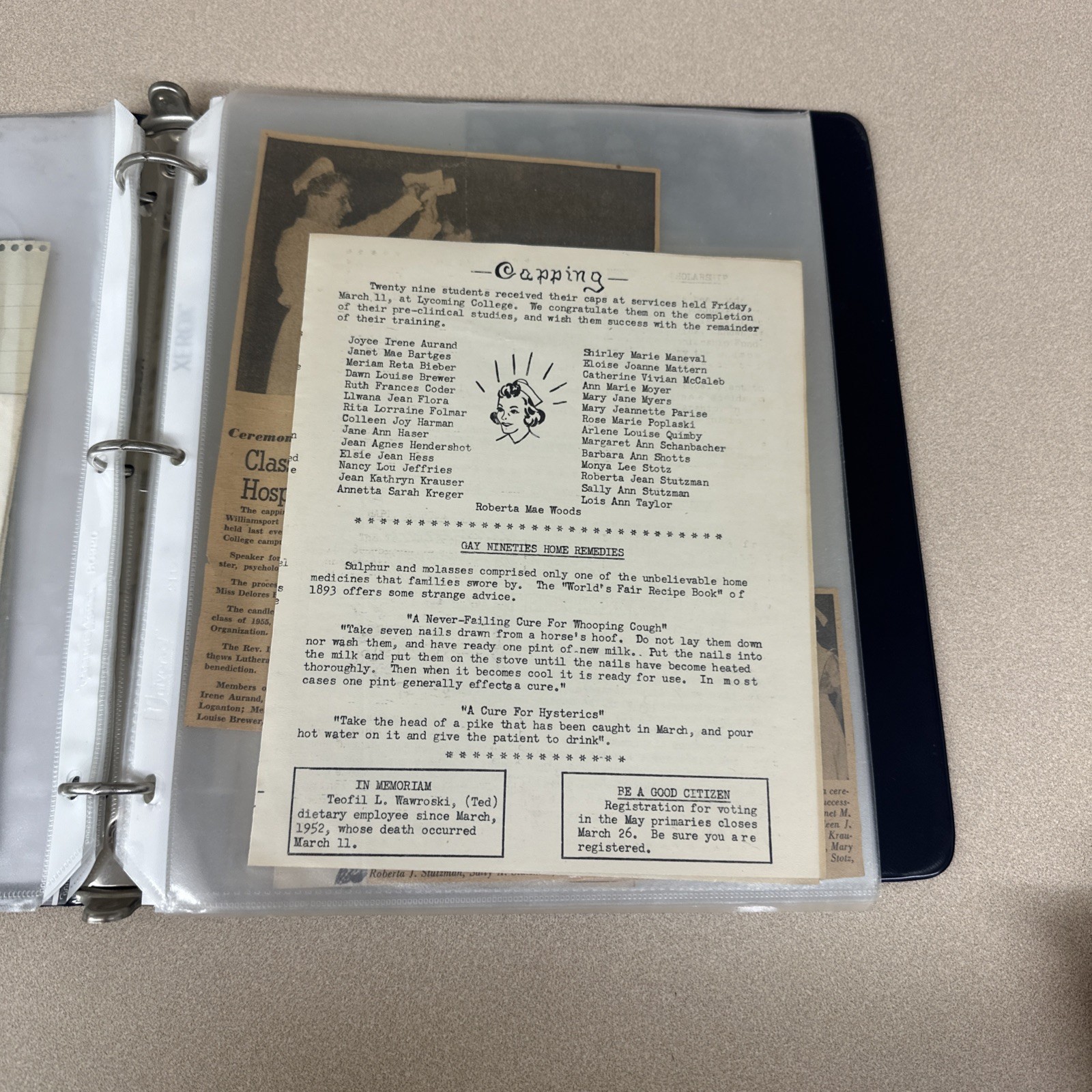Vtg Nursing School Student Notes Manuscripts Diary Ephemera 1950’s 60’s Licenses