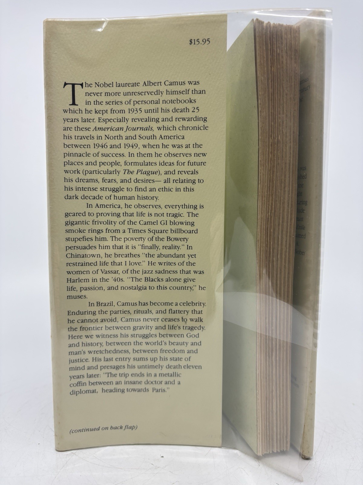 Albert Camus American Journals First Edition 1st Printing Existentialism Vintage