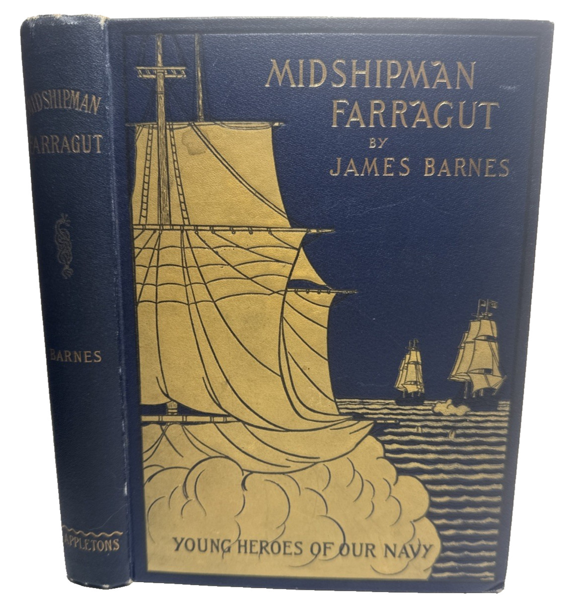 Midshipman Farragut James Barnes 1896 1st Ed US Navy David Glasgow Antique Book