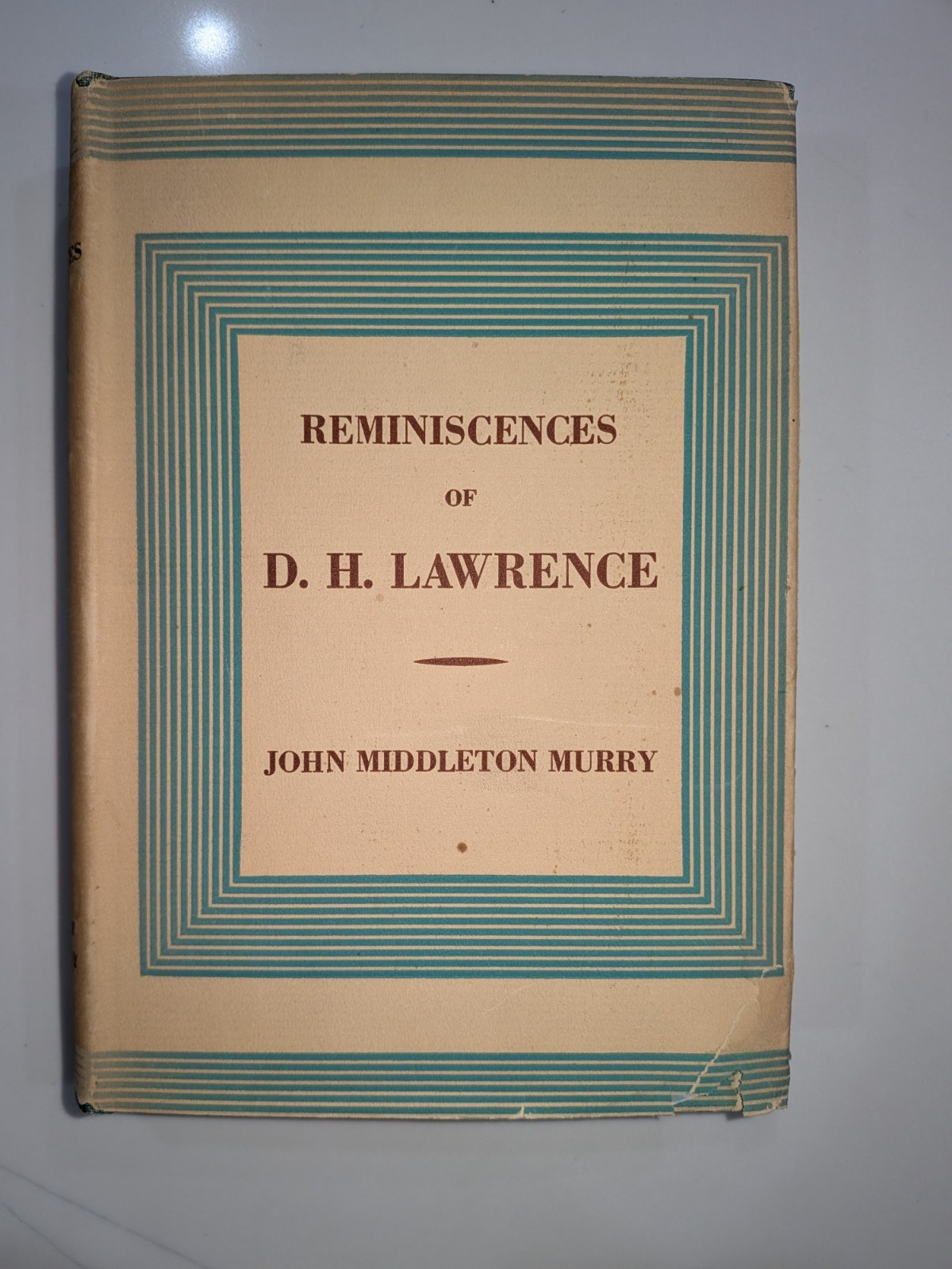 Reminiscences of D.H. Lawrence – John M. Murry | 1933 | First Edition + DJ-RARE