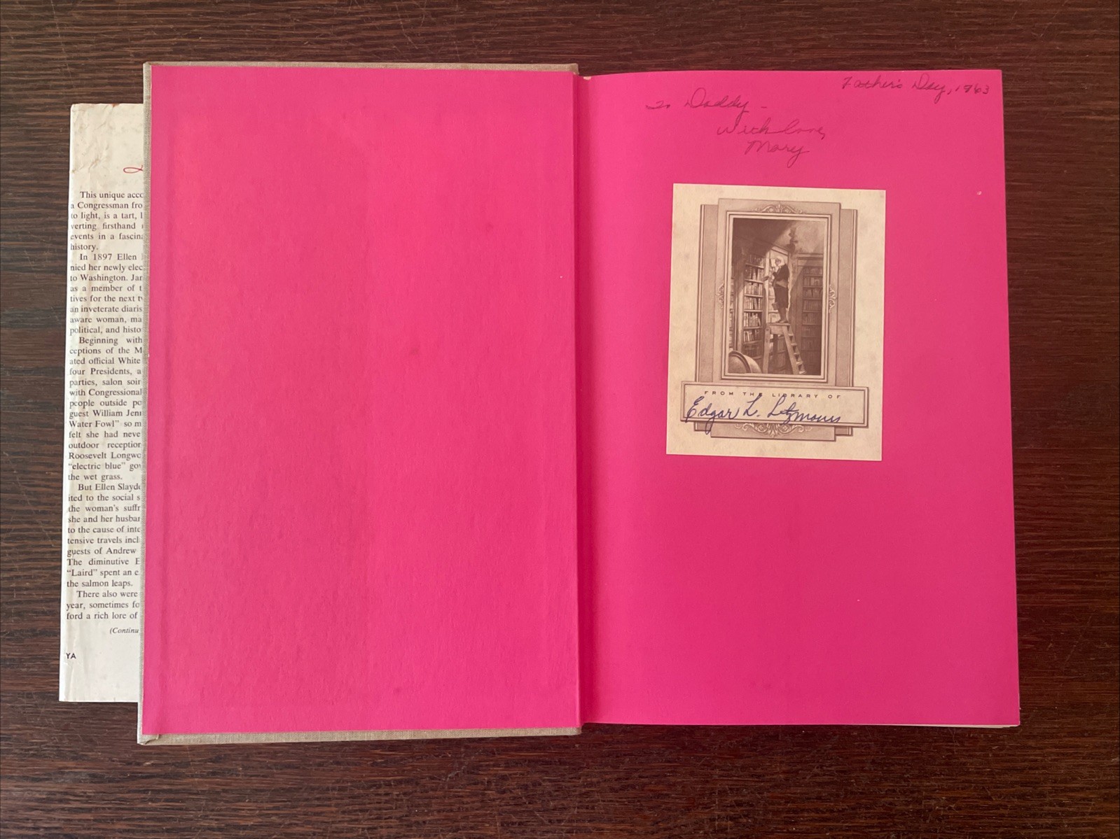 Washington Wife From the Journal of Ellen Maury Slayden 1st Edition 1963 HC/DJ