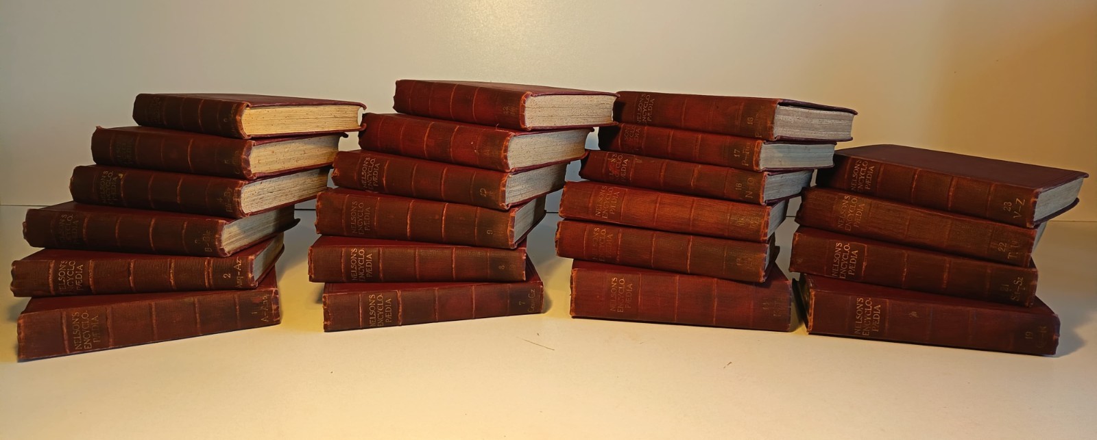 Antique Vintage Nelson’s Encyclopaedia Near Complete Set See Description