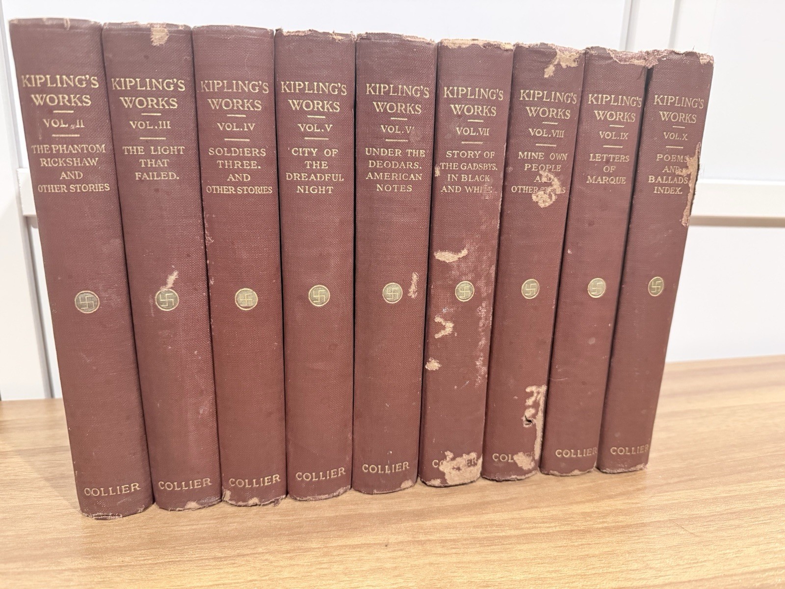 The Sahib Edition of Rudyard Kipling Works 9 Volume Set P.F. Collier 1909