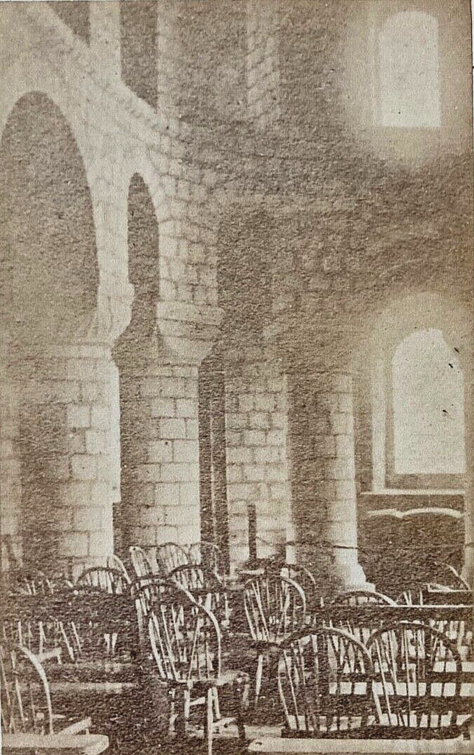 RARE! NORMAN CHAPEL of ST. JOHN (1080 A.D.) at TOWER of LONDON CDV PHOTO 1862