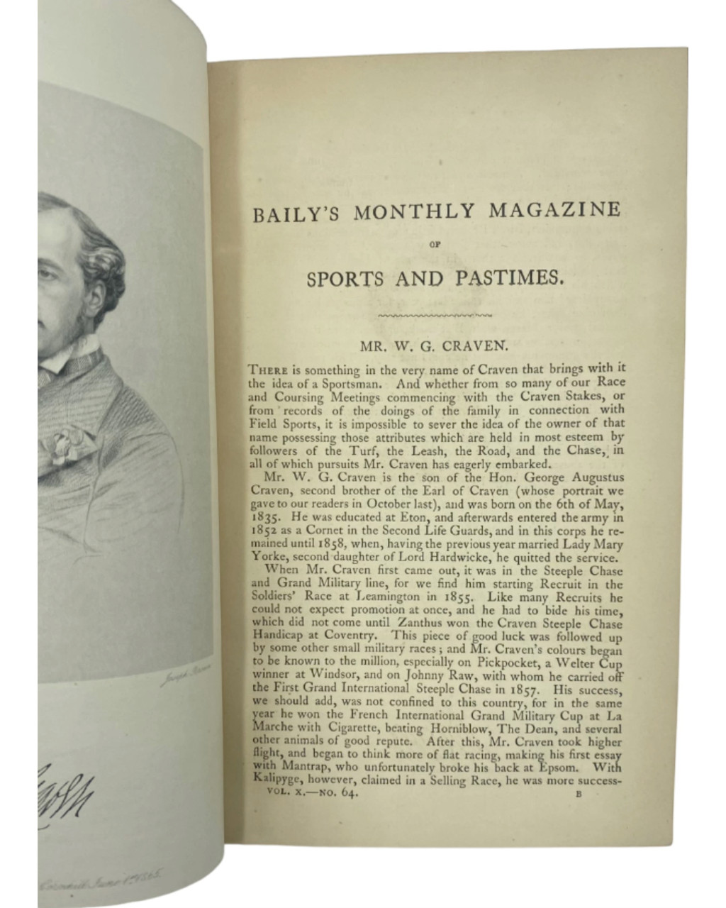 Set Baily’s Sporting Magazine Sports and Pastimes Vol. III, X