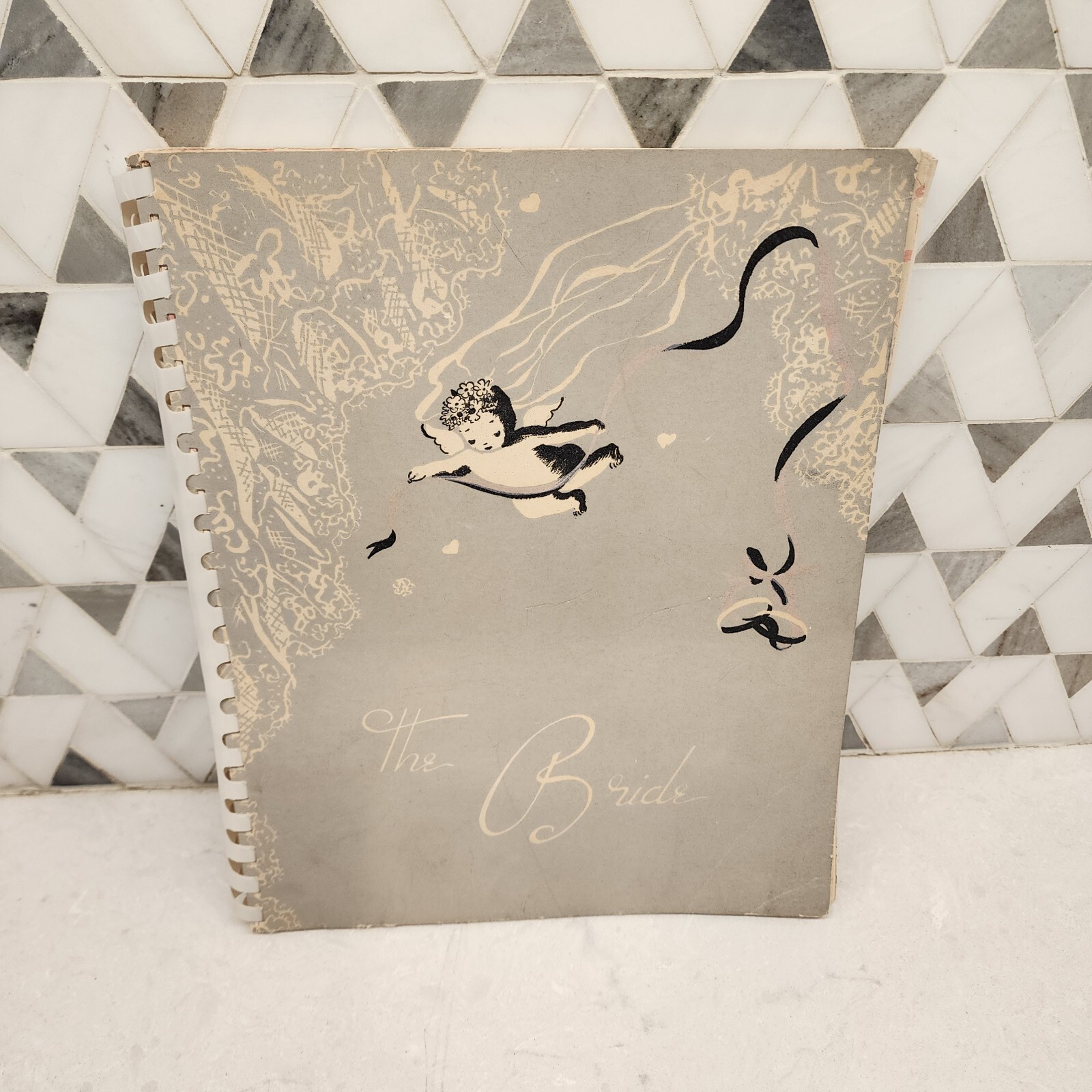 Vtg 1946 „The Bride“ spiral notebook Wedding Planner. Chas, Stevens Chicago