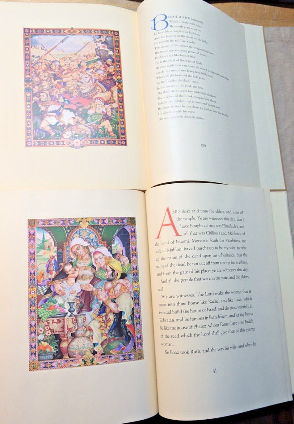 BOOK OF JOB & BOOK OF RUTH both w/slip case – ARTHUR SZYK illustrated 1946-1947