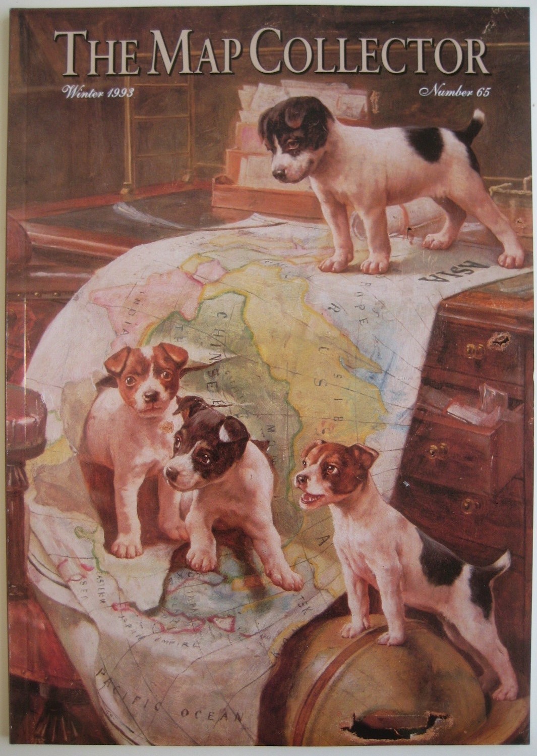 MAP COLLECTOR 65 Jack Russell Terriers First Map of „United States“ Sicily Japan