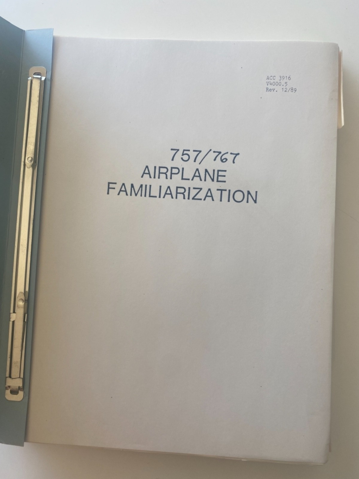 Boeing Airplane Familiarization Course 737 + 757/767 : 2 Softcover Binders 1989
