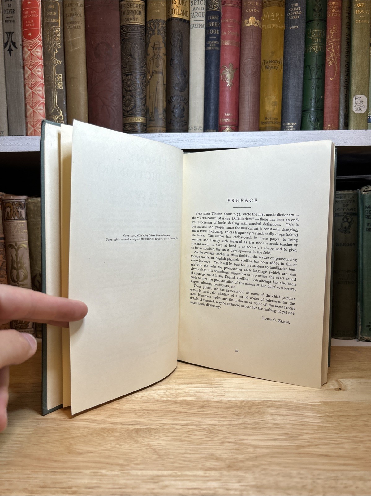 Elson’s Music Dictionary By Louis C. Elson 1933 Edition HC Vintage