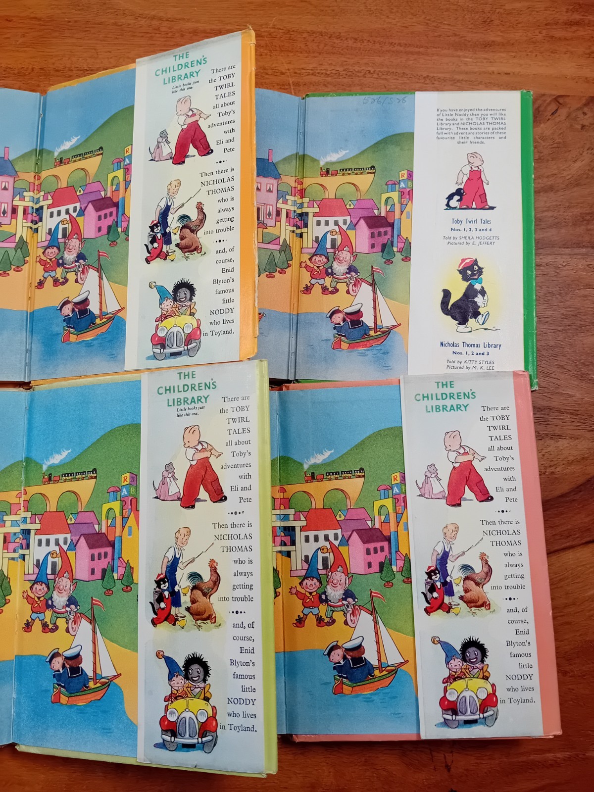 Noddy Hardback Books with Dustjackets x4. Vintage Sampson & Low First Editions.