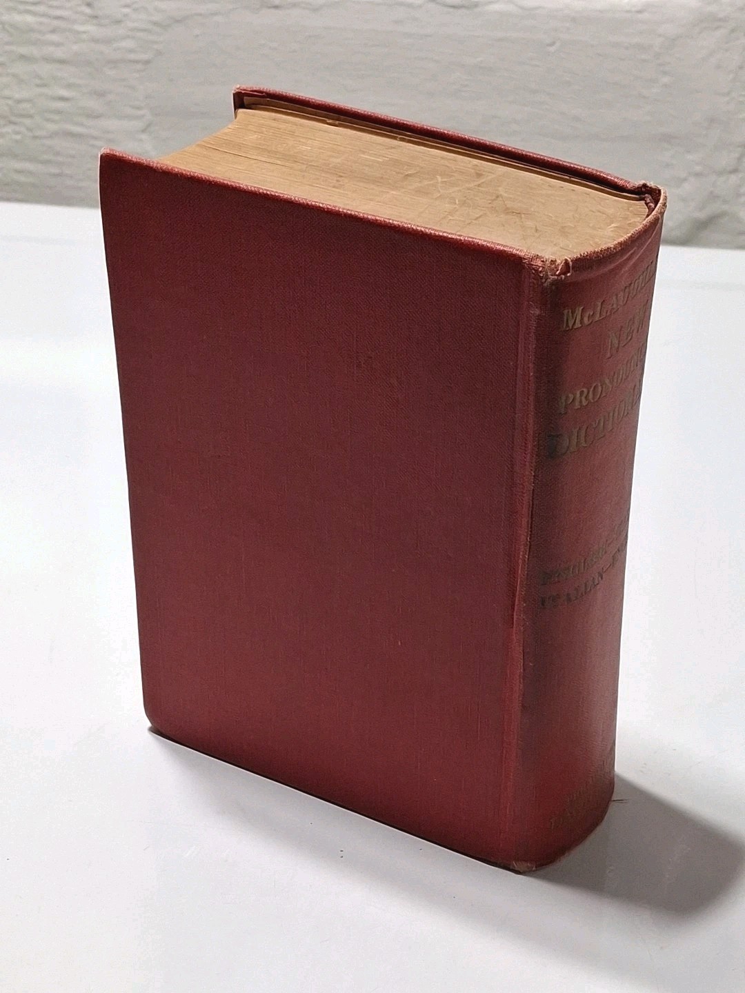 1908 McLAUGHLIN A NEW PRONOUNCING DICTIONARY ITALIAN & ENGLISH LANGUAGES HC Book
