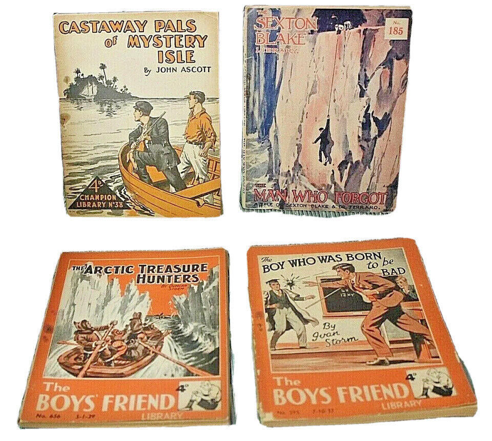 Lot 1930’s Vintage The Boy’s Friend Library Magazines No. 38 185 595 656