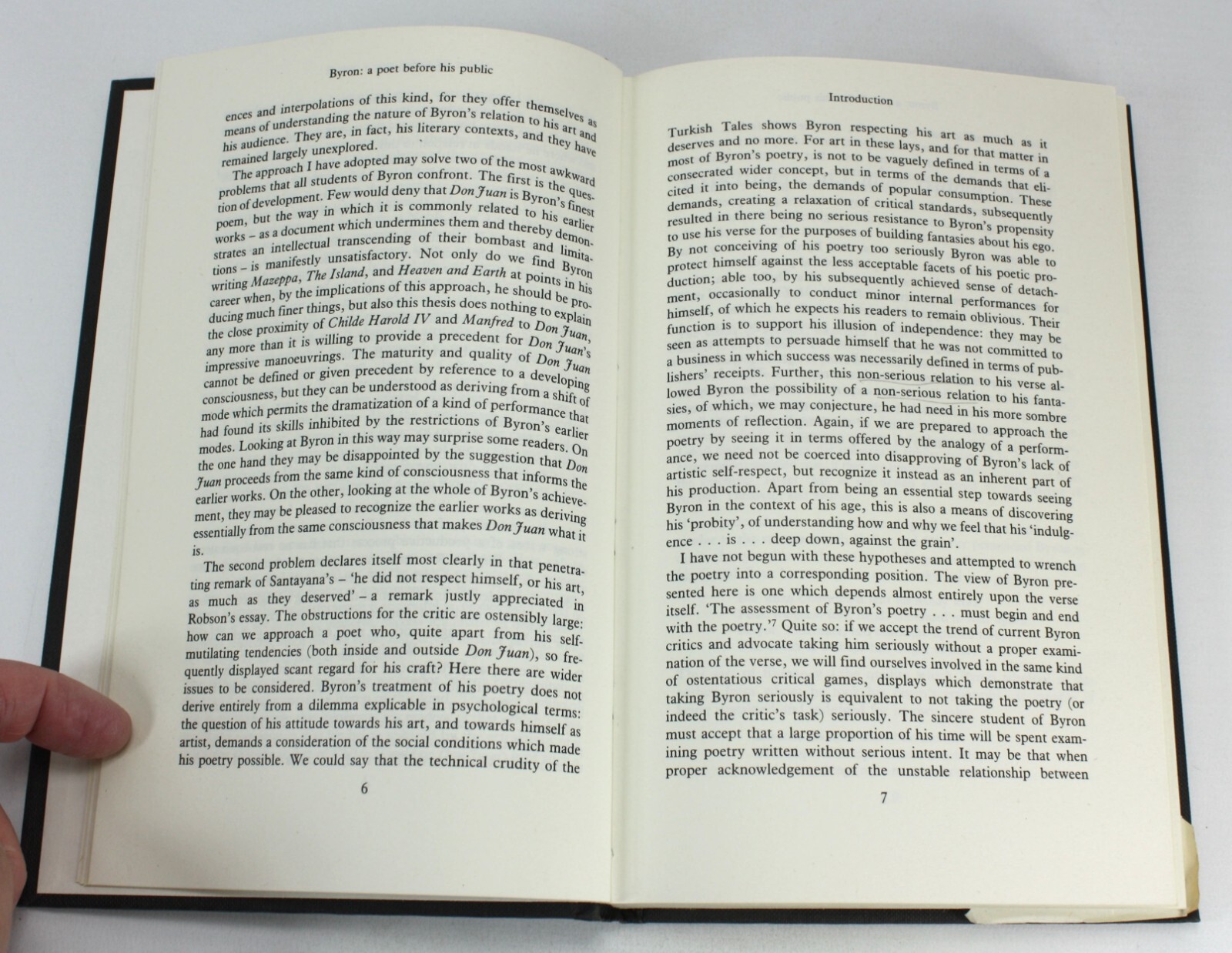 Byron; A Poet Before His Public, Philip W. Martin, 1982, 1st edition. Cambridge