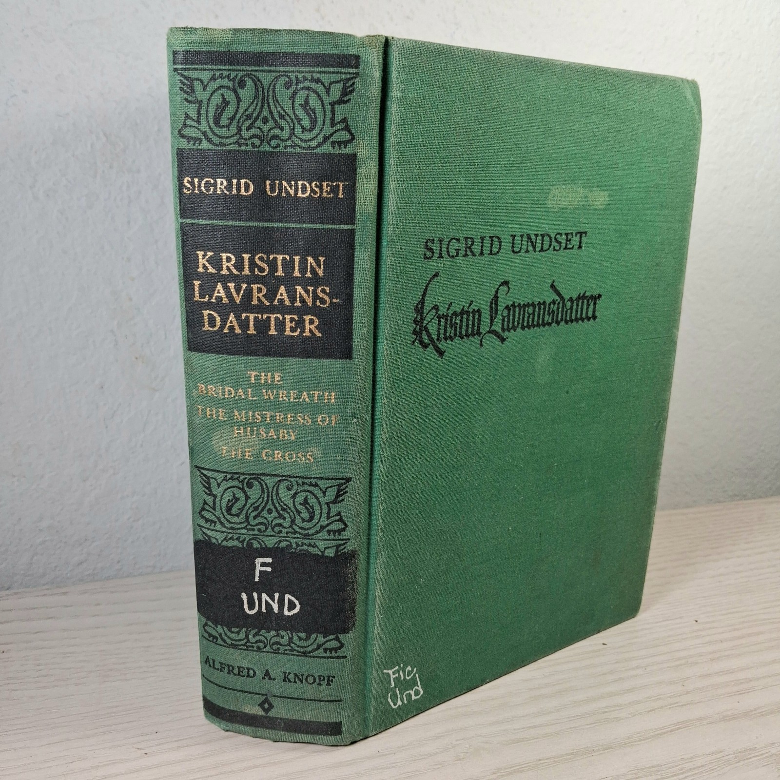 1931. Kristin Lavransdatter by Sigrid Undset | Hardcover Cloth Rare 3 Books In 1