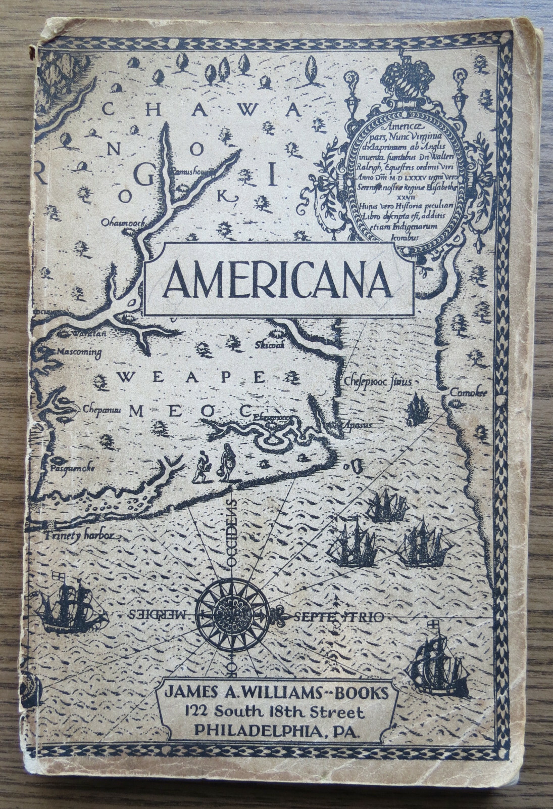 AMERICANA – JAMES A WILLIAMS BOOKS Catalogue 10 – Antique