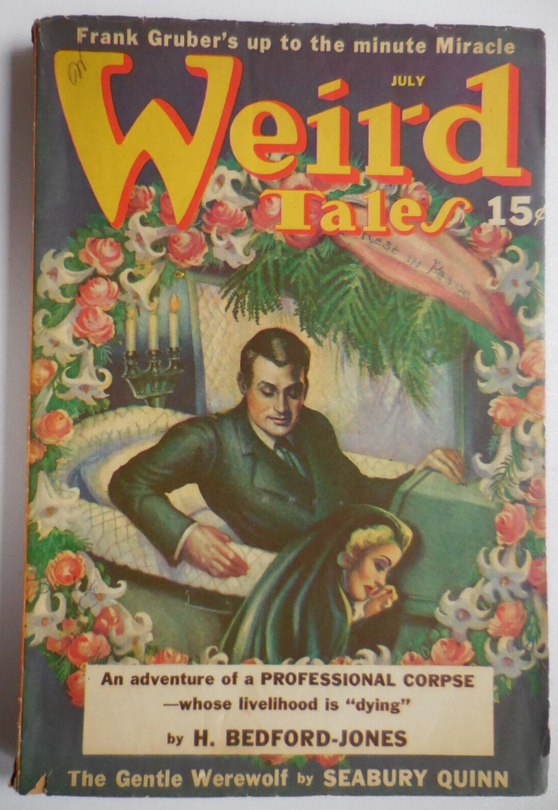 WEIRD TALES MAGAZINE – July 1940 – w/ Bedford-Jones, Bloch, Quinn and more.