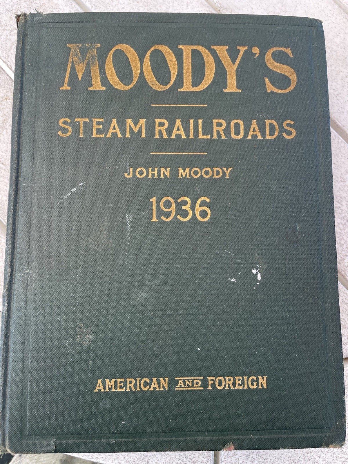 1936 Moody’s Manual Steam Railroads Railroad Airlines Bus Truck