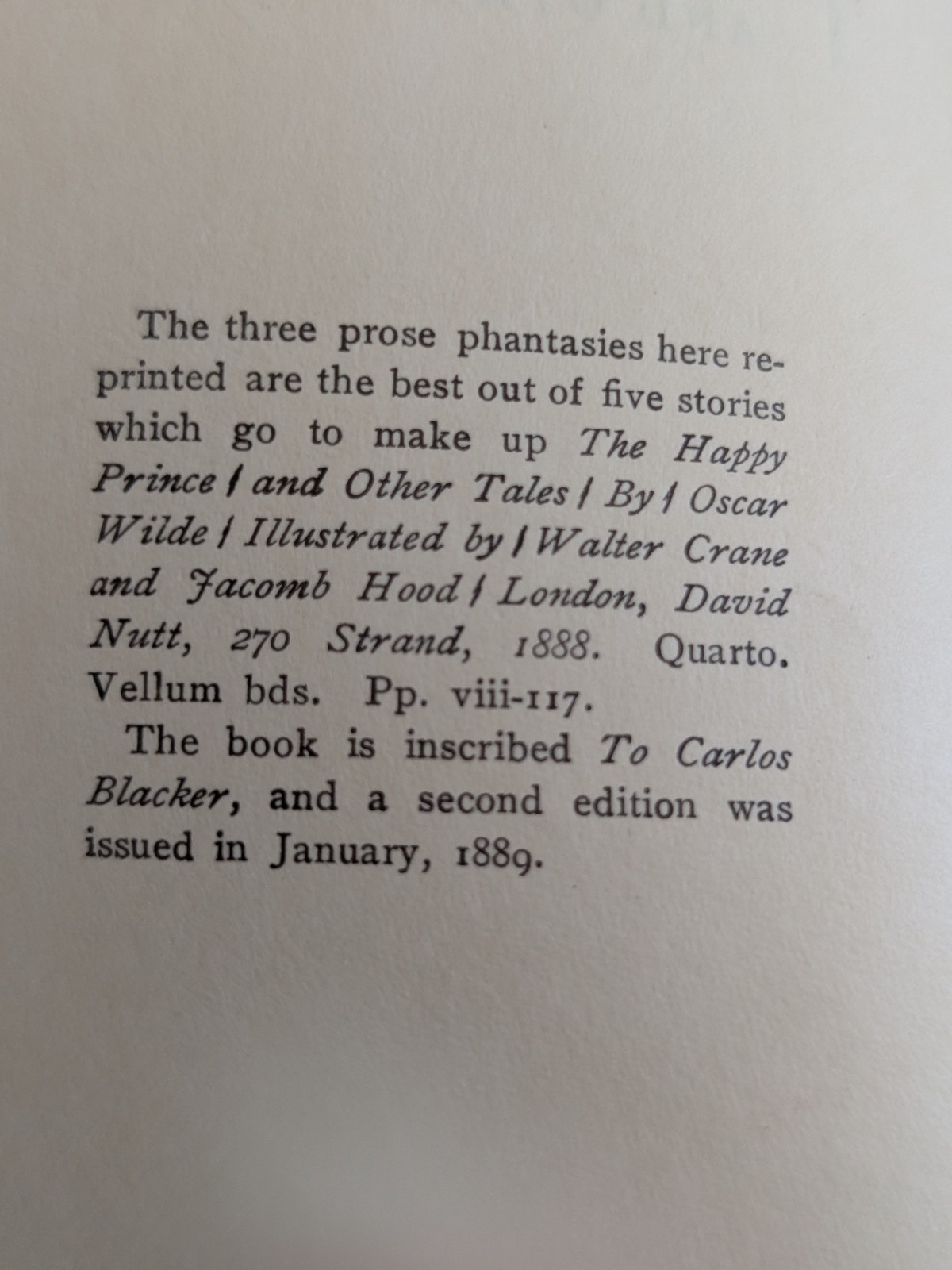 1906 Oscar Wilde Happy Prince Other Tales Thomas B Mosher Japan Vellum Slipcase