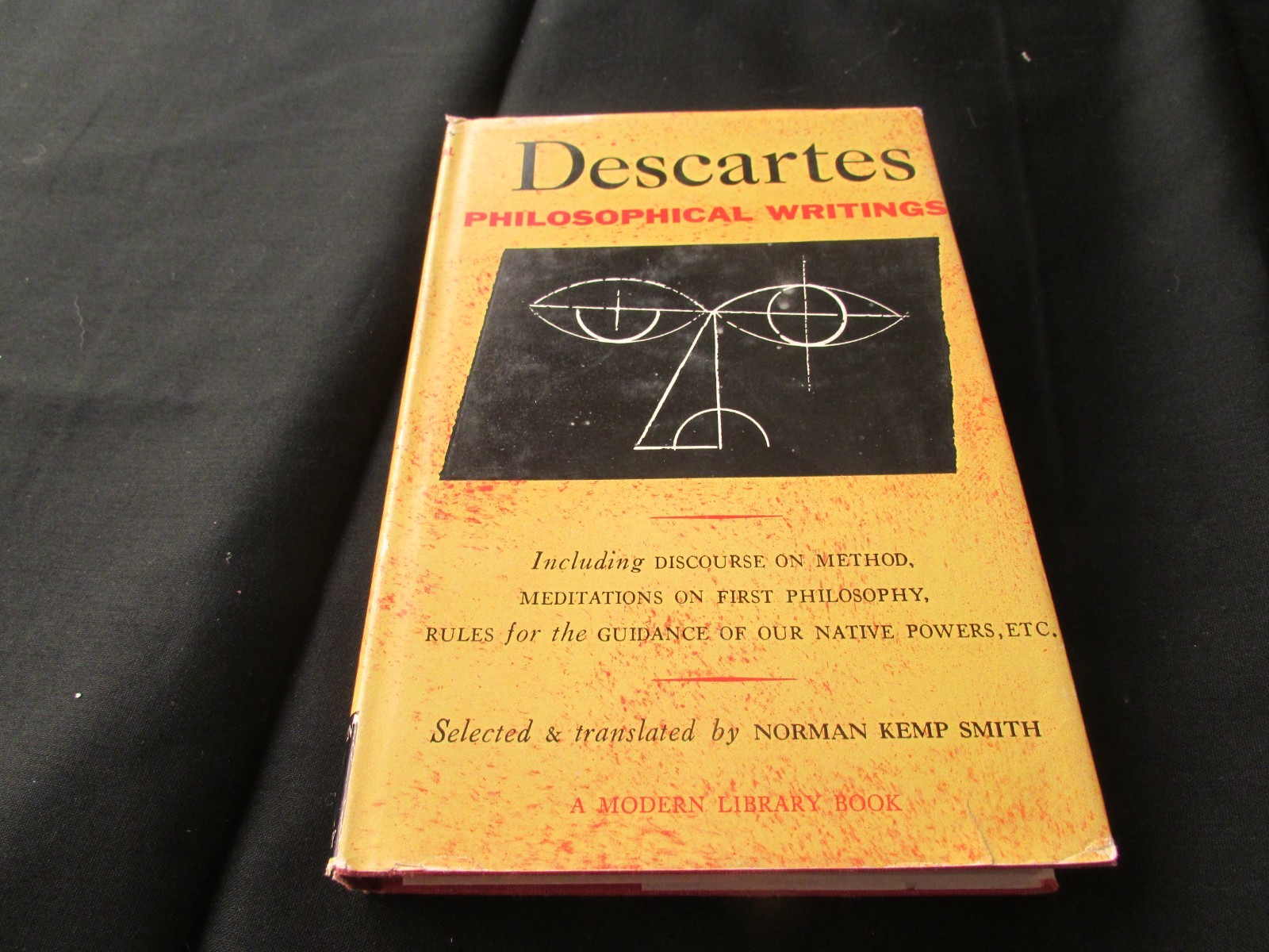 Philosophical Writings of DESCARTES: VG+ Modern Library HC #43 VG DJ 1st THUS