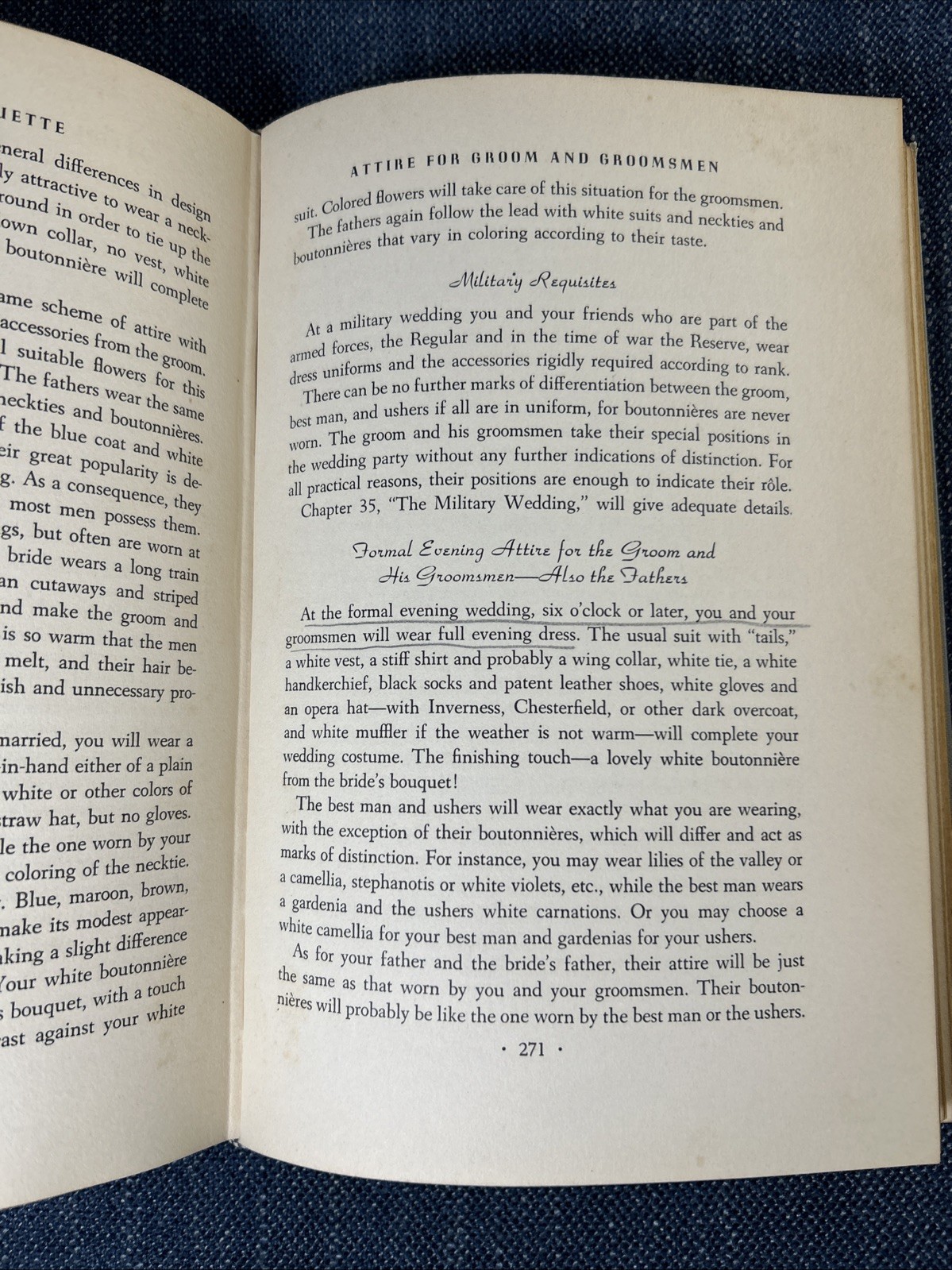 Wedding Etiquette Complete Marguerite Bentley 1947 First Edition Hardcover