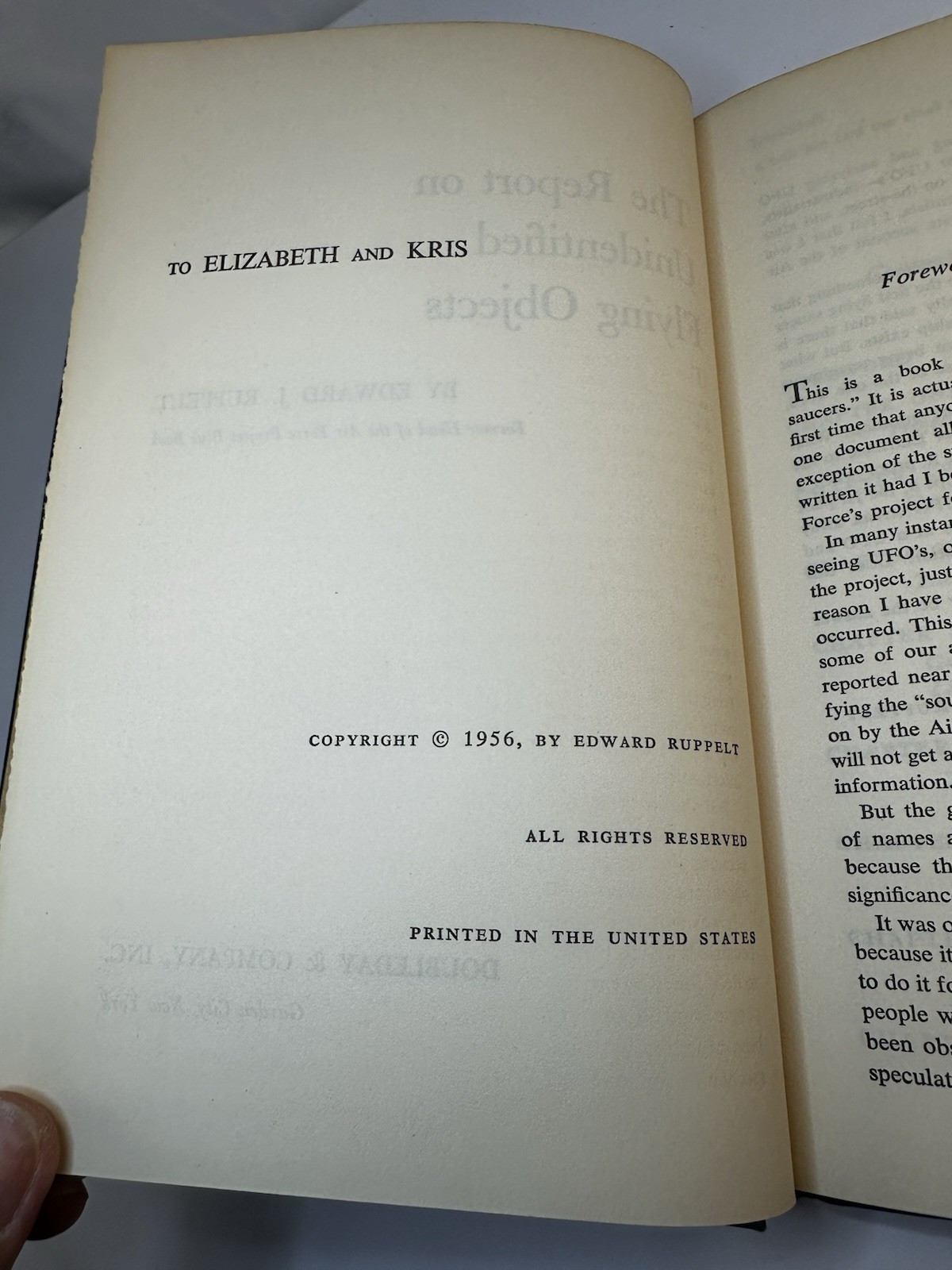 1956 Report on Unidentified Flying Objects Edward Ruppelt Signed Chad Palmer
