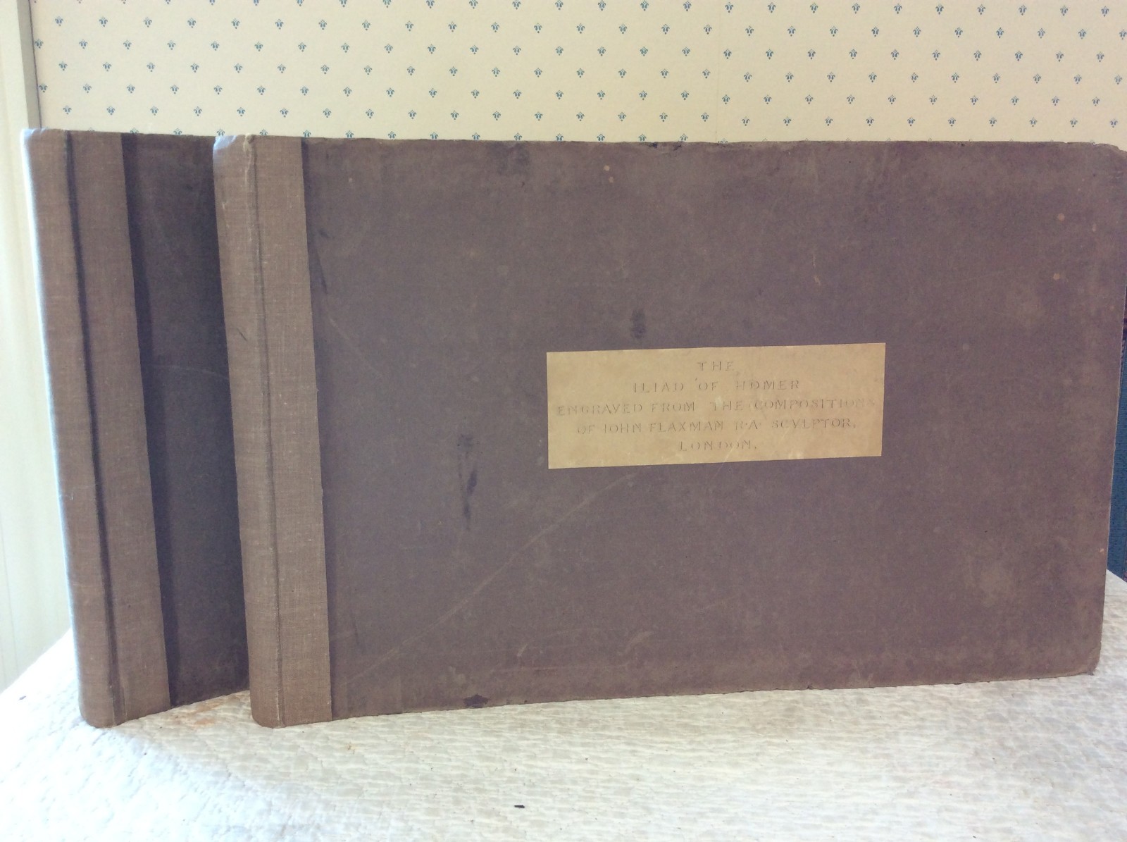 THE ILIAD and THE ODYSSEY OF HOMER – John Flaxman – 1805 1st ed, engraved plates