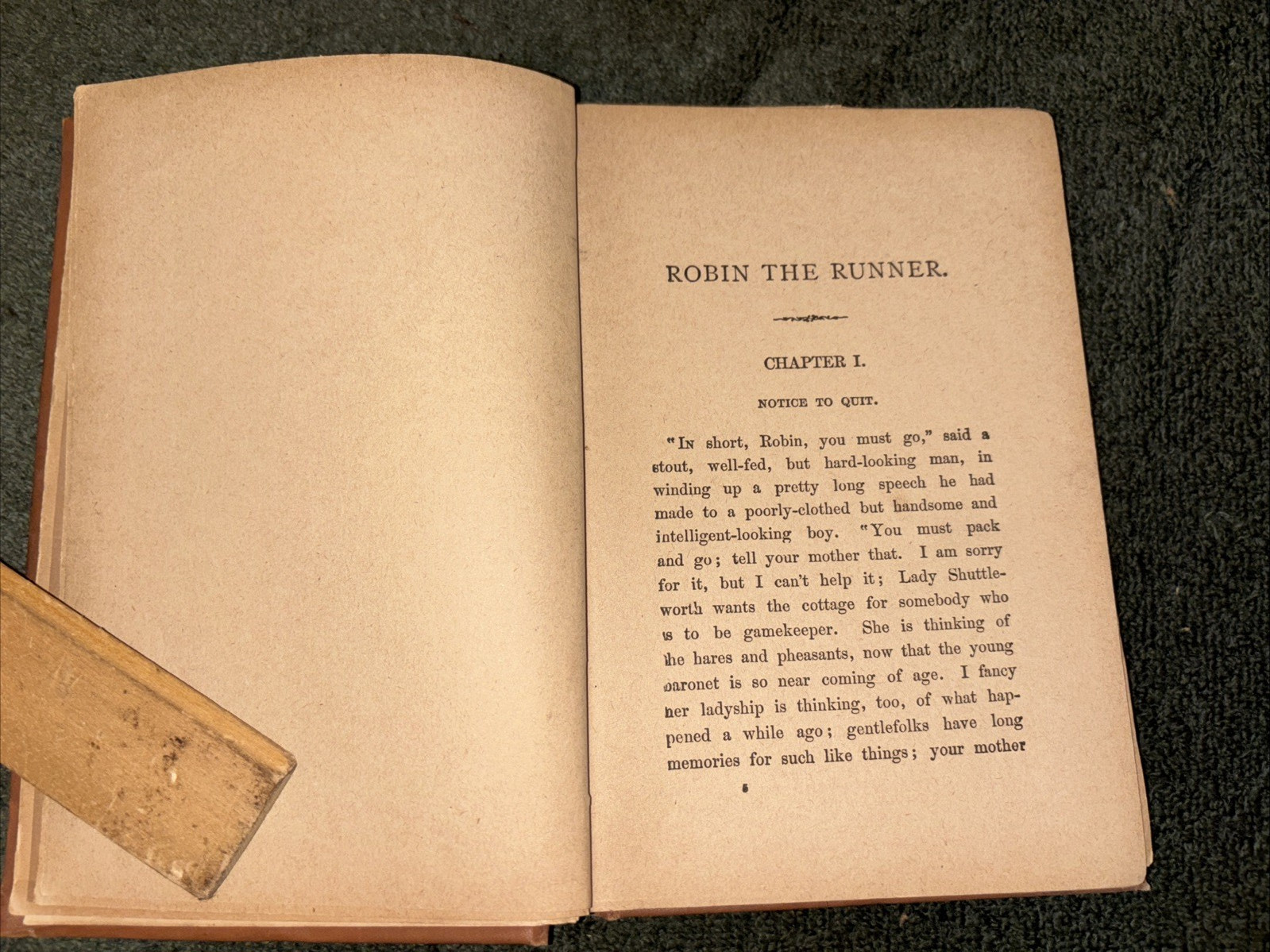 Antique 1892 Book: Robin the Runner (reprinted from the Religious Tract Society)