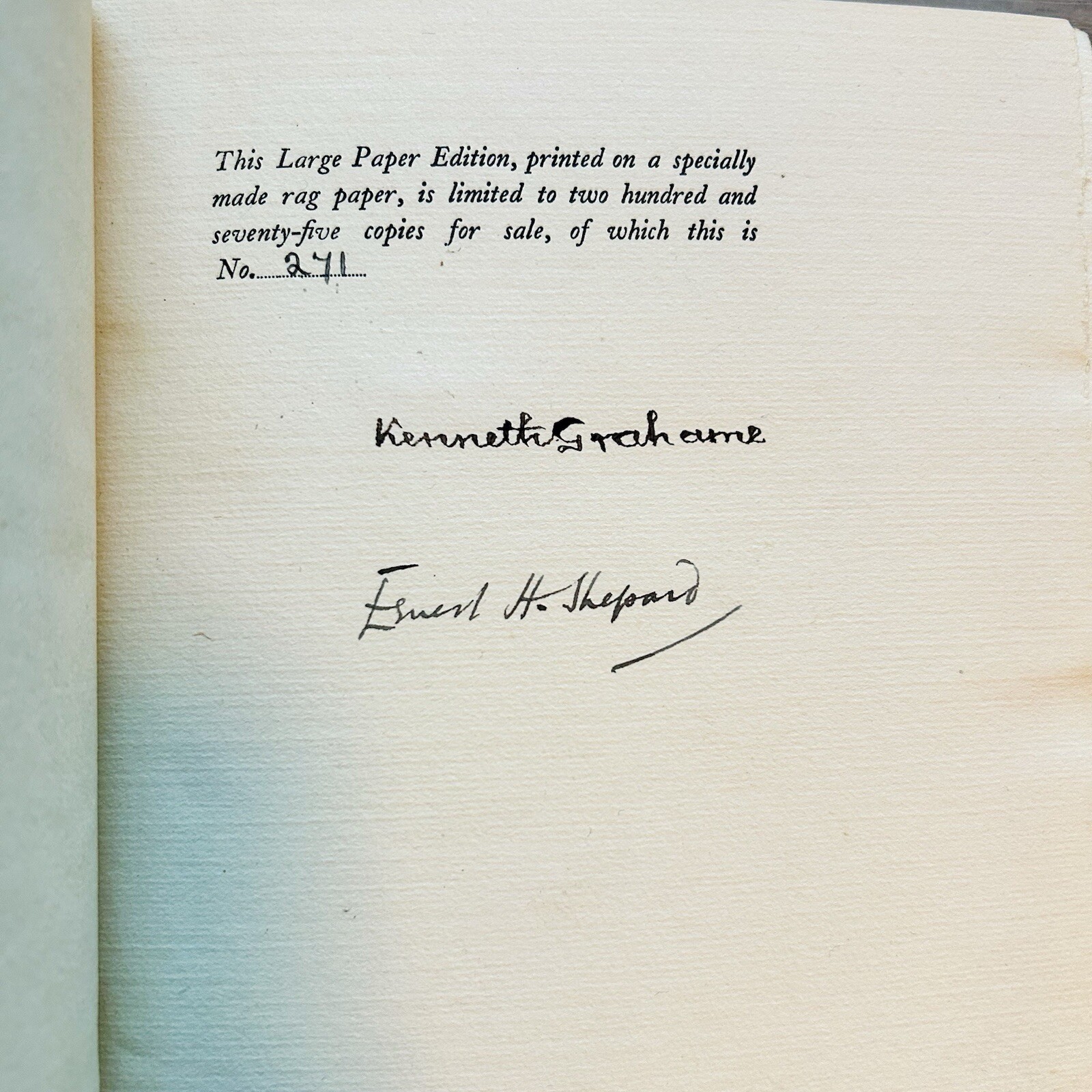The Golden Age Kenneth Graham Ernest H Shepard Signed Limited Edition 241/275
