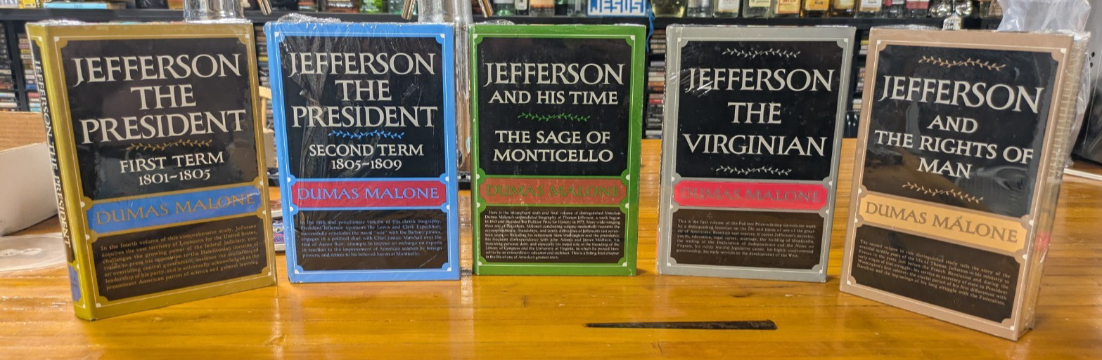 Thomas Jefferson Books Lot of 5 Dumas Malone Presidency History Biography HC DJ