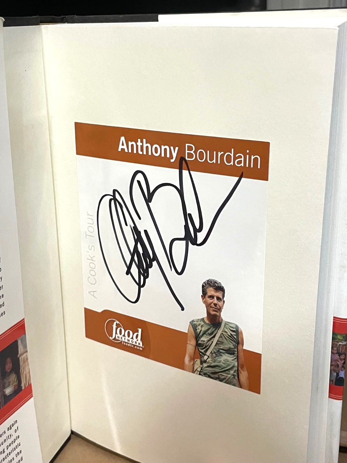 Anthony Bourdain A COOK’S TOUR SIGNED (2001) 1st/ 2nd ~Food Network Bookplate~