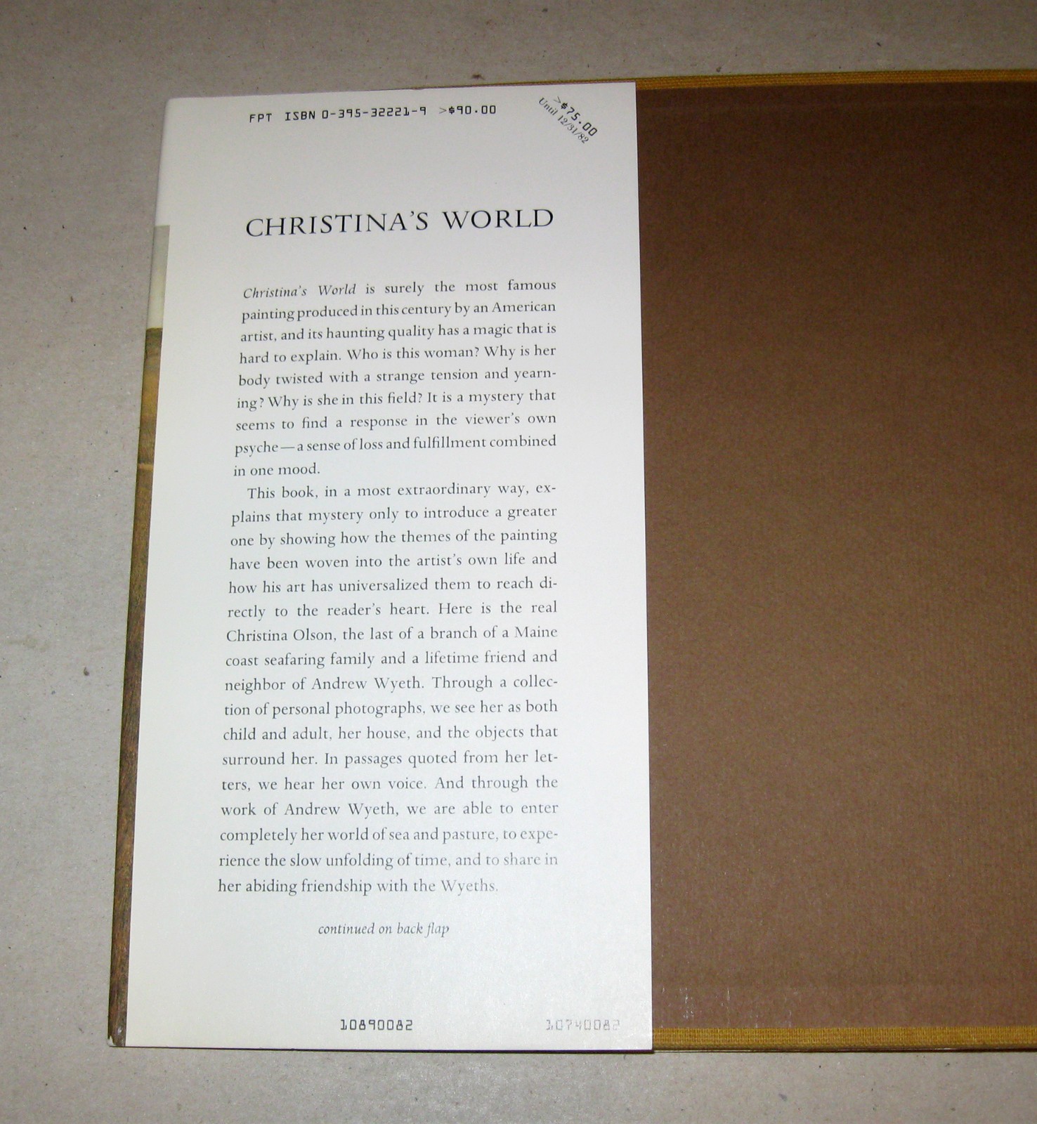 Christina’s World: Paintings & Pre-Studies of Andrew Wyeth 1982 First Ed HC/DJ