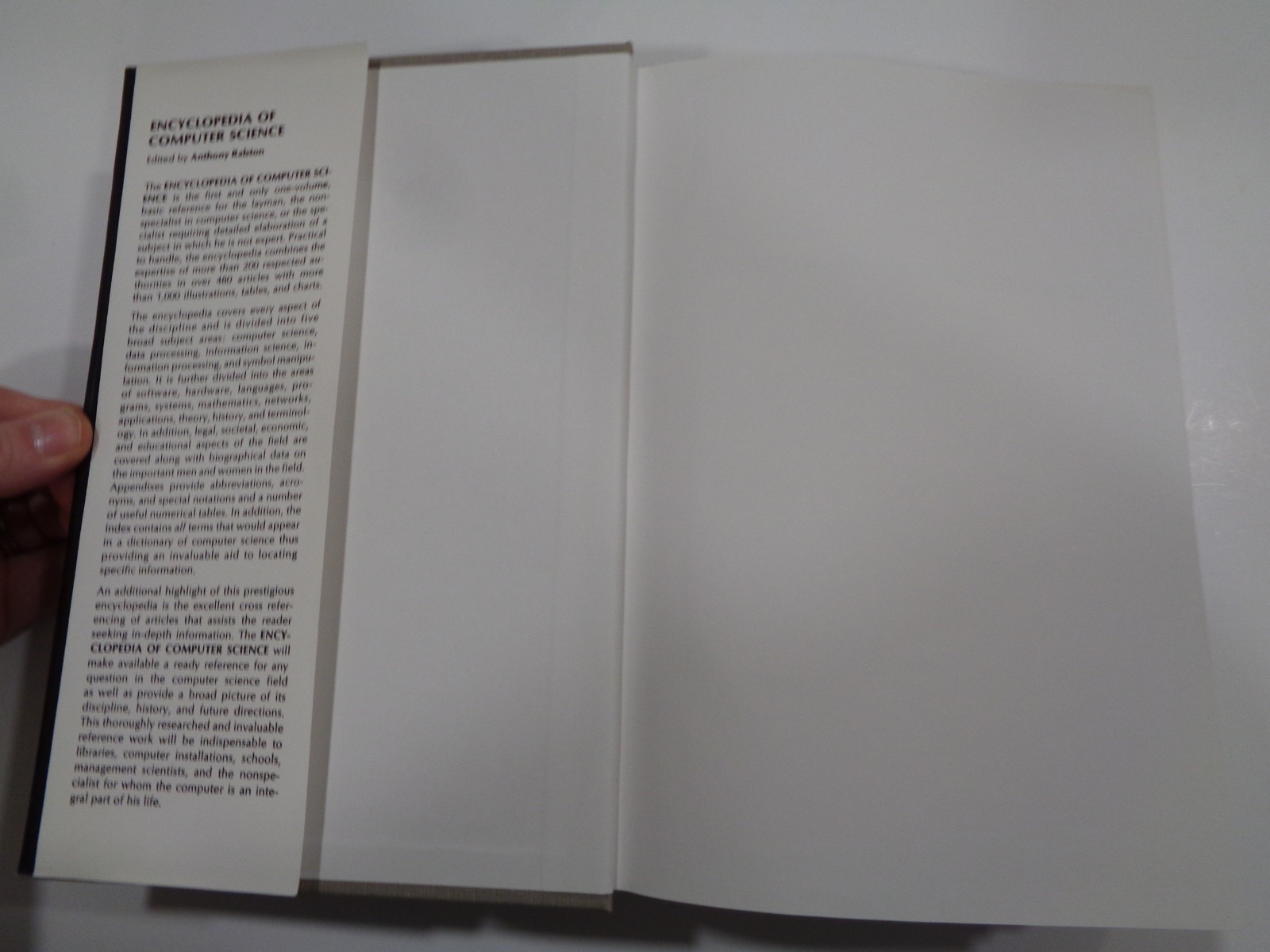 Encyclopedia of Computer Science by Anthony Ralston 1976 HBDJ Vintage Reference