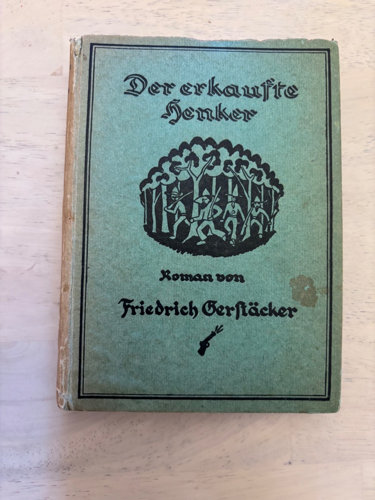 1923 German Adventure Book Red River Louisiana Frontier Antique Hardcover Gersta