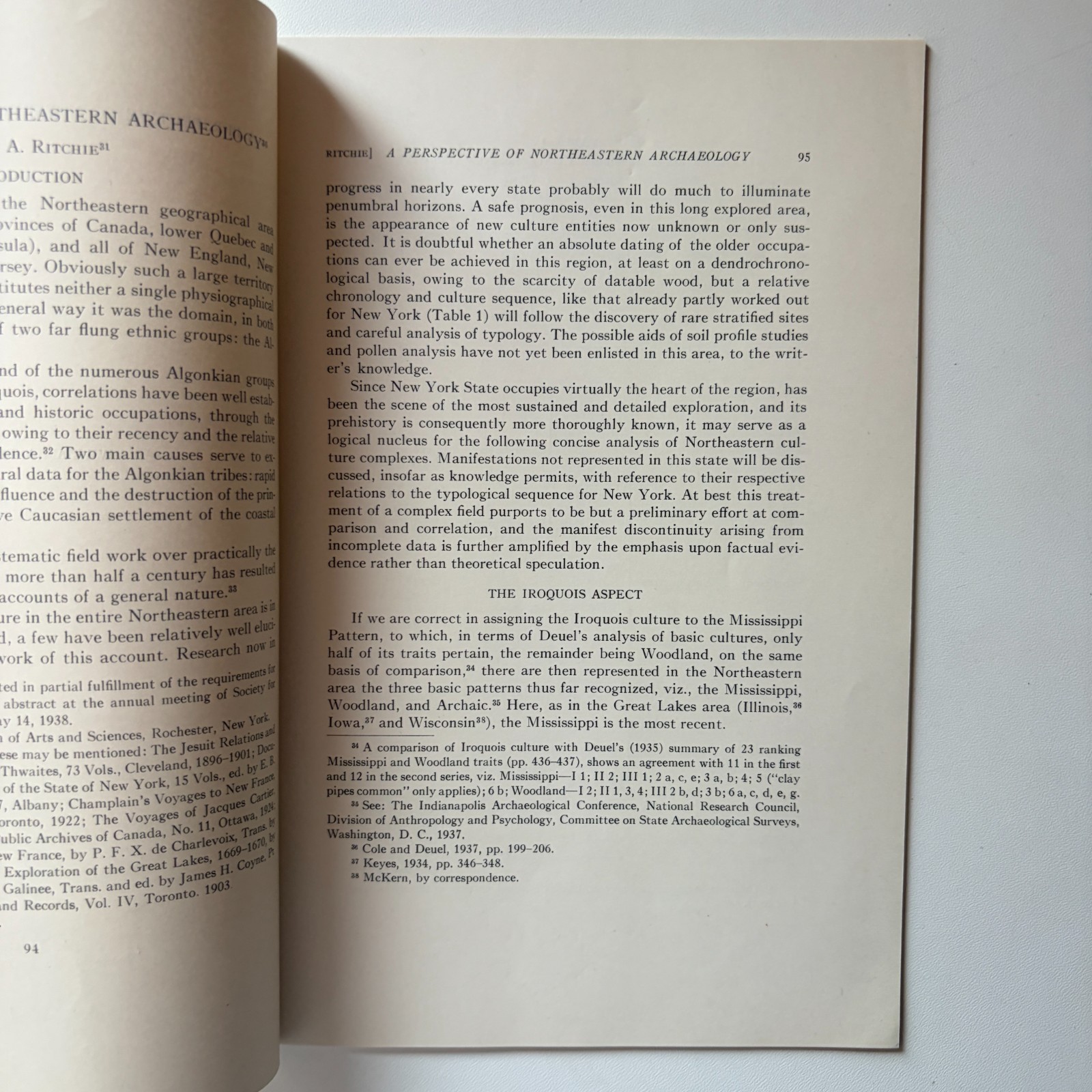 1938 A Perspective of Northeastern American Archaeology William Ritchie V 4 No 2