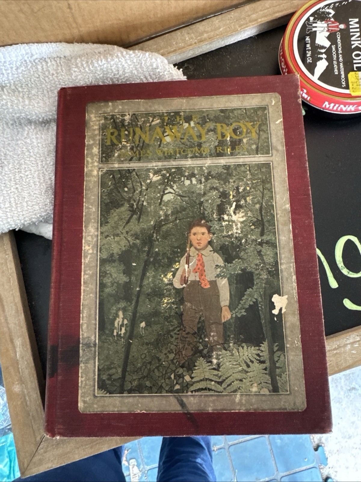 Antique 1906 The Runaway Boy James Whitcomb Riley HC Bobbs-Merrill Illustrated