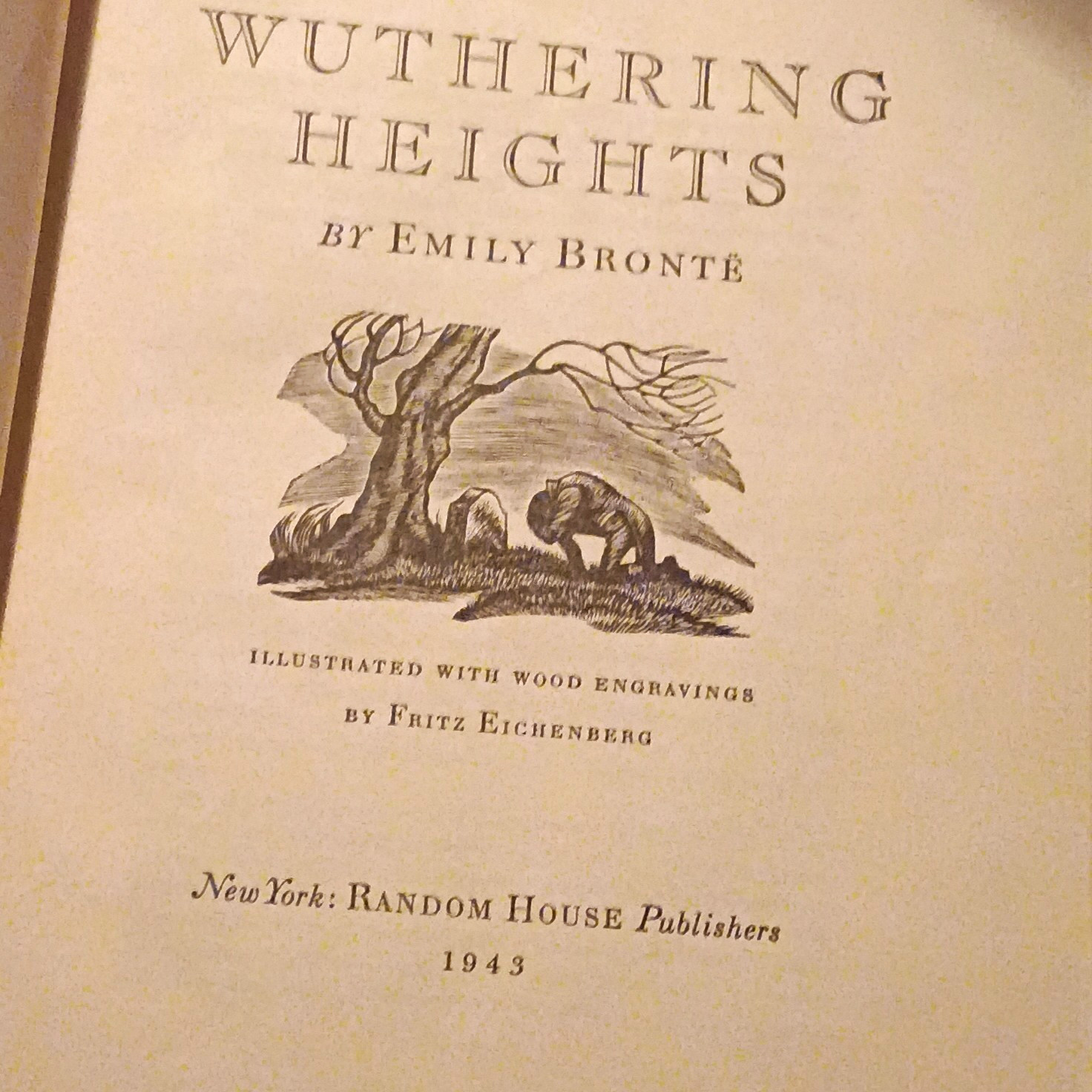 Wuthering Heights Emily Brontë Fritz Eichenberg Illus Hardcover 1943