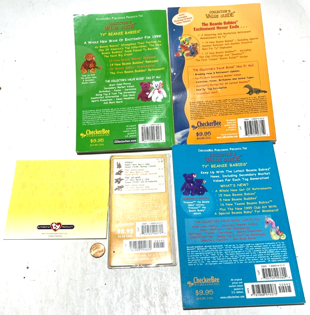 Collectors Value Guide Ty Beanie Babies 1999+2000 + Checklist + Pocket Planner