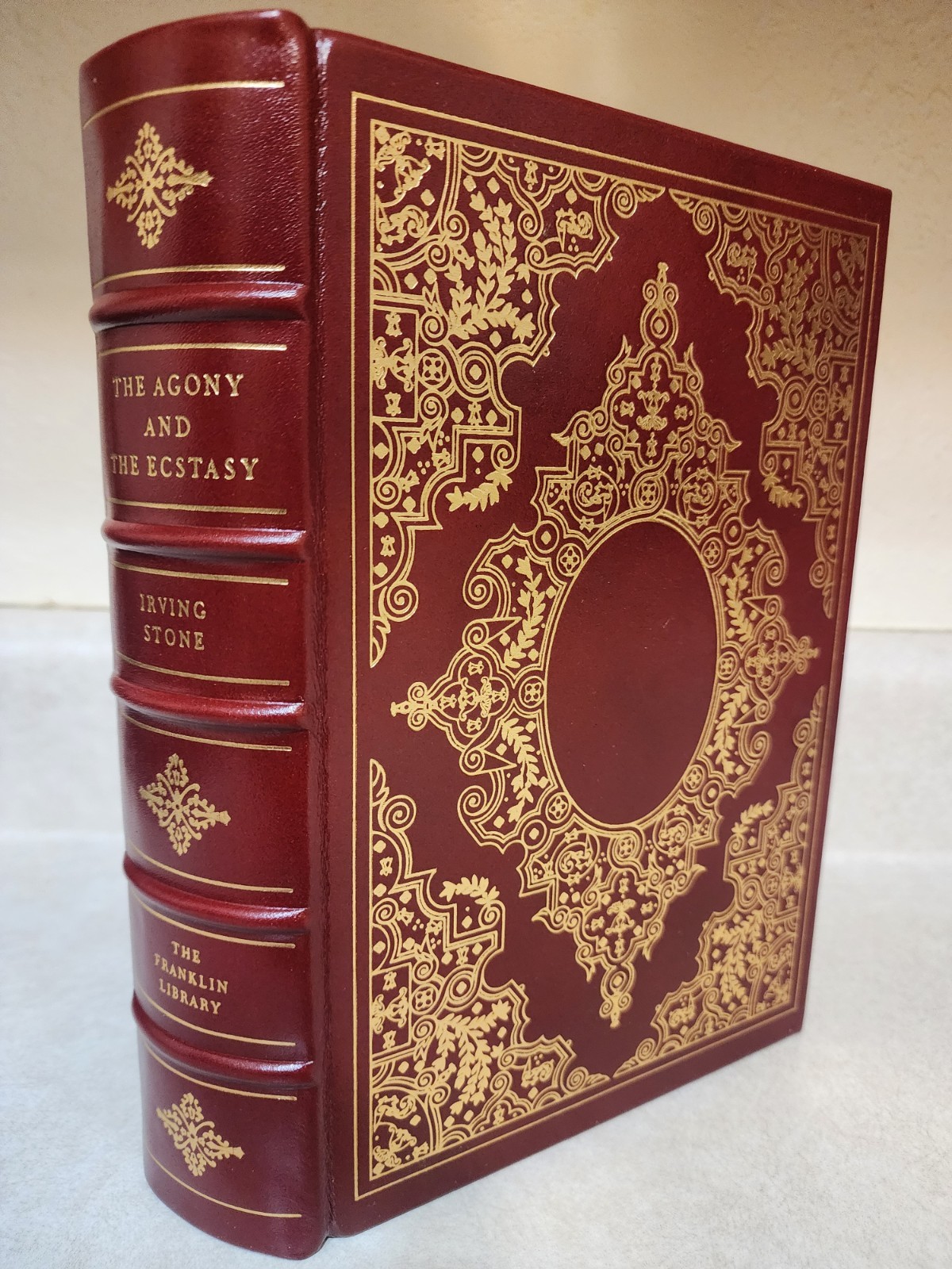 AGONY AND ECSTASY Irving Stone SIGNED 1st Edition FRANKLIN LIBRARY Michelangelo