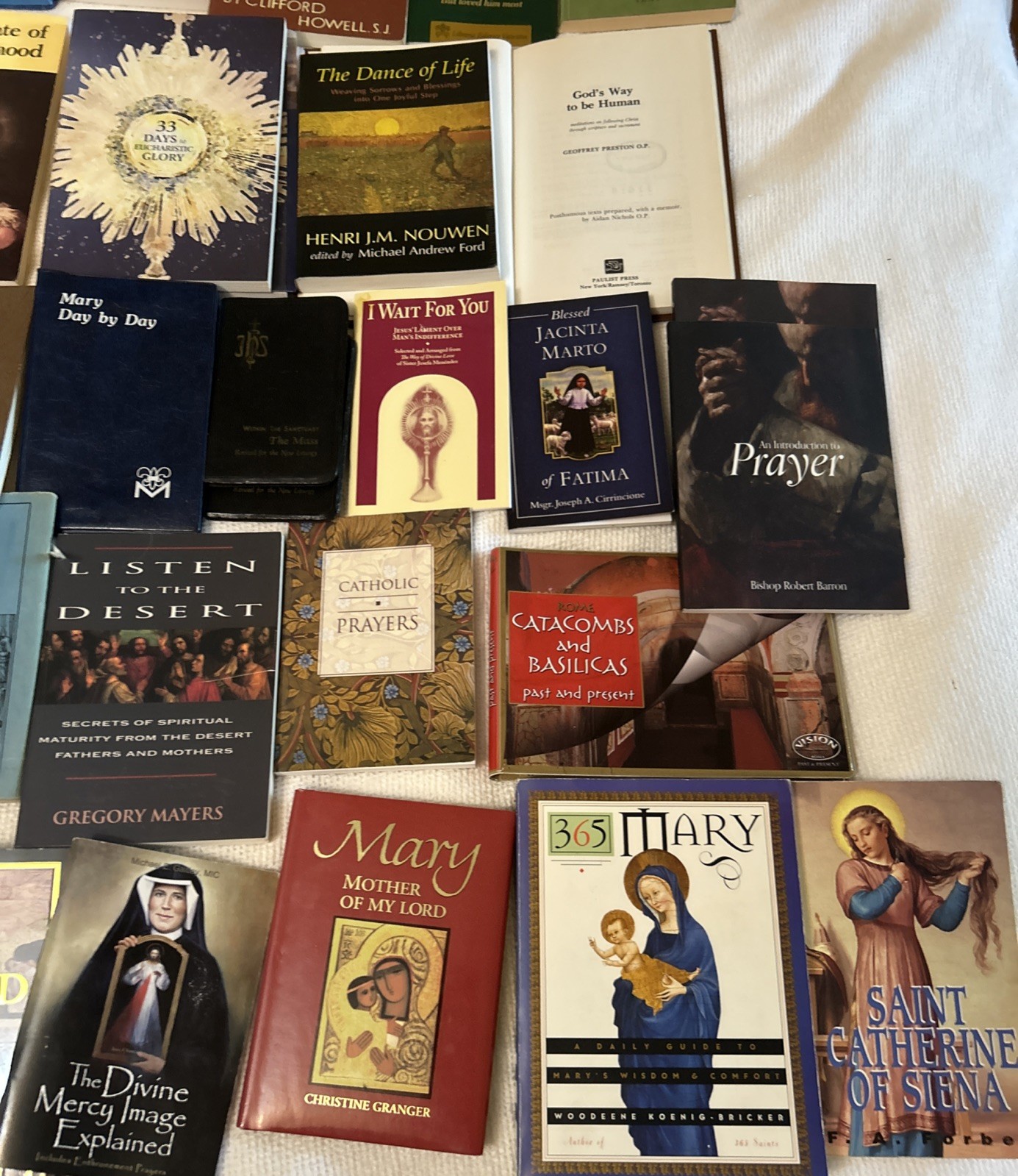 Huge Vintage Lot Of 70+ Catholic Books, Mass Missals, Prayer & Saint Devotionals