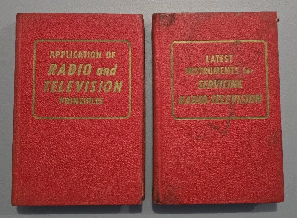 Vintage Coyne Radio Television Book Set 1955 Application Instruments Servicing