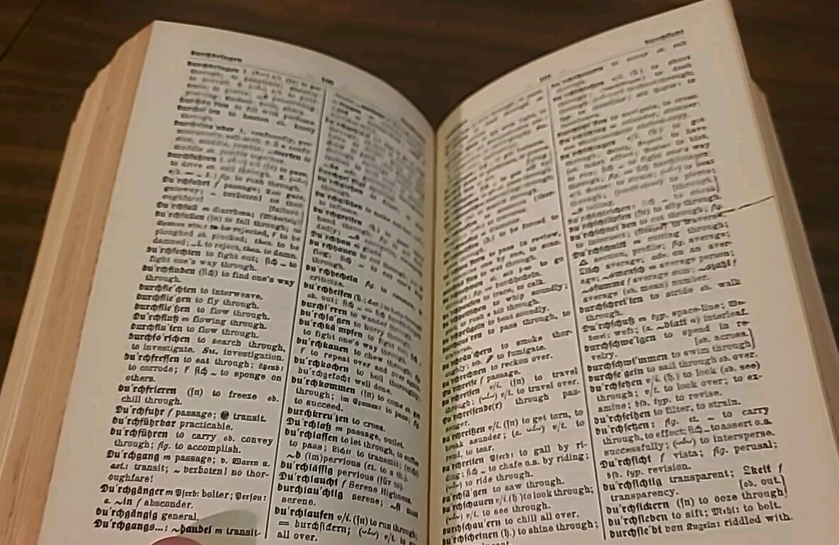 1944 Langenscheidt’s Pocket Dictionary: English-German, German-English VTG HC