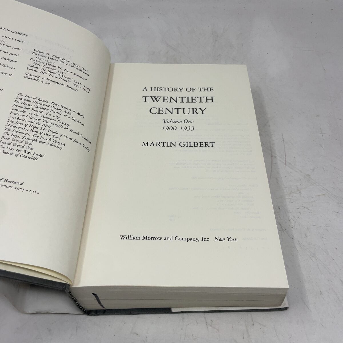 A History of the Twentieth Century 1900-1933, Vol. One by Martin Gilbert HC Firs