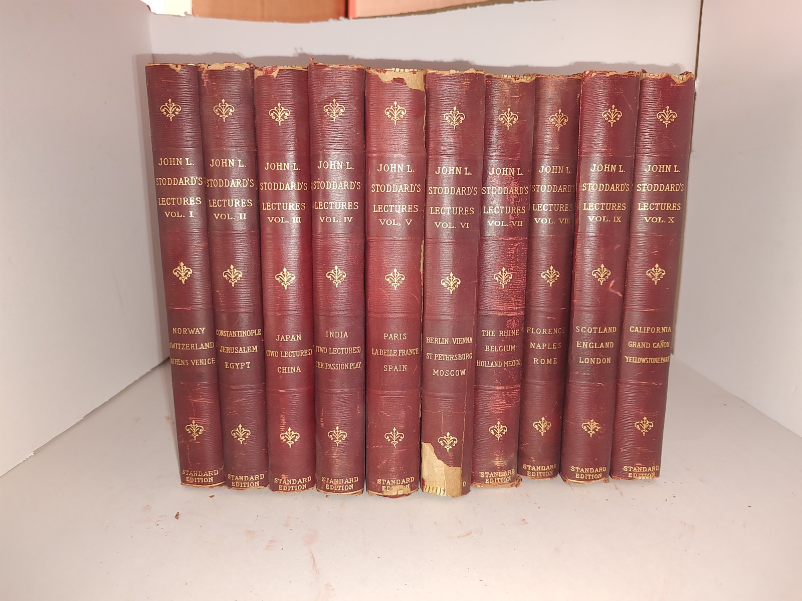JOHN L. STODDARD’S LECTURES 10 Volume Set #1 Through 10 1899