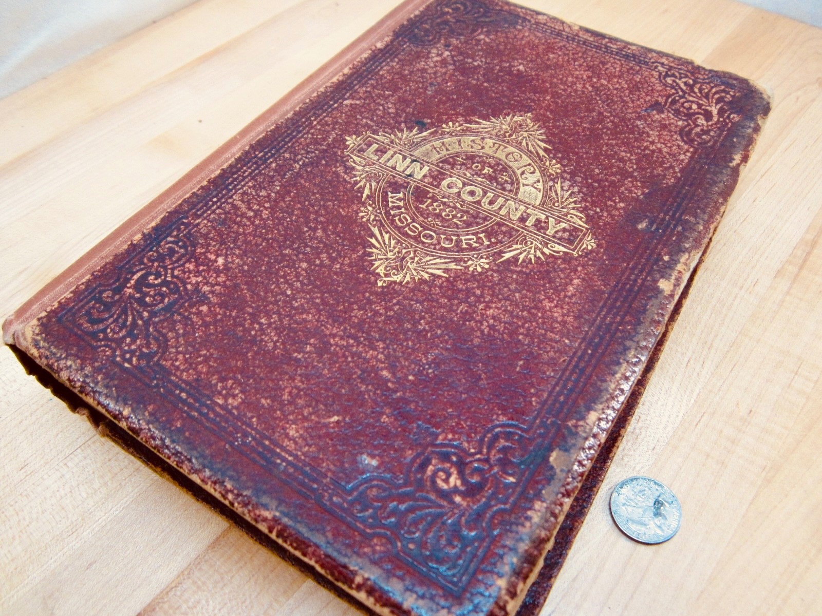 1882 ANTIQUE COMPENDIUM OF HISTORY & BIOGRAPHY OF LINN COUNTY MISSOURI Rebound