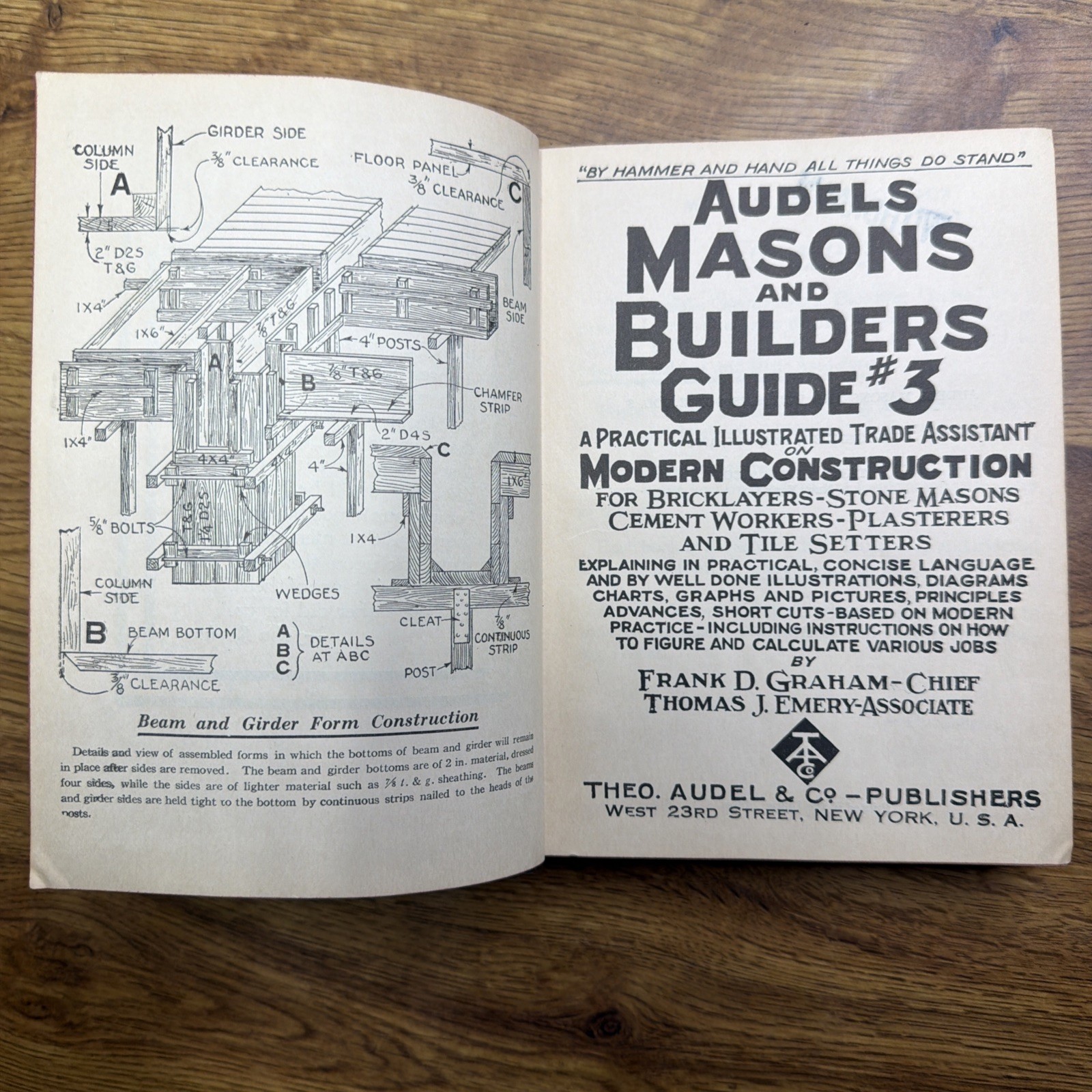 Audels Masons and Builders Guides 3 & 4 Handbook of Masonry and Waterproofing