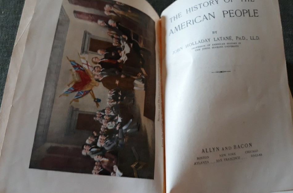 Vintage History Of The American People, Latane, 1937 HC, Xlib, Fair, Usable