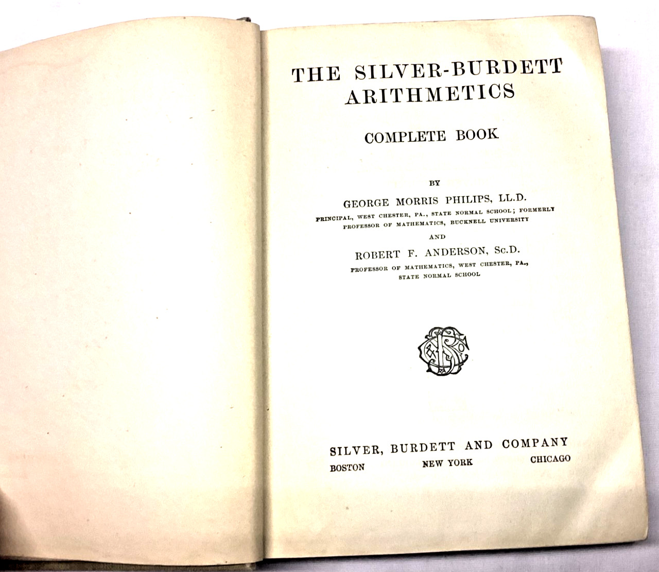 1913 The Silver Burdett Arithmetics Complete Vintage Math Book Philips Anderson