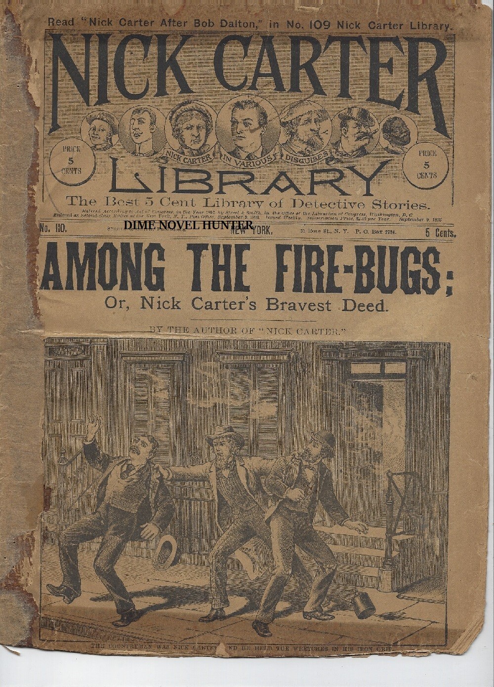 NICK CARTER LIBRARY #110 AMONG THE FIRE-BUGS STREET AND SMITH PUBLISHING