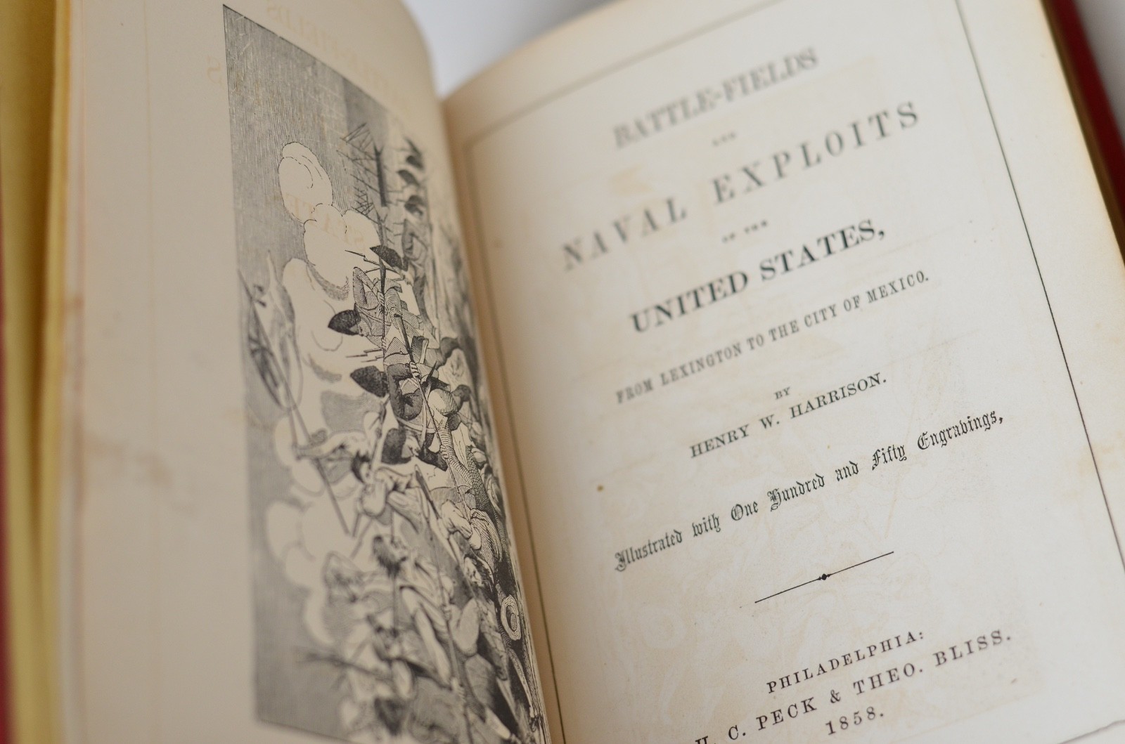 First Edition Battle Fields and Naval Exploits of the US by Henry Harrison 1858